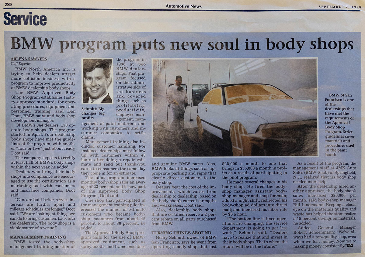 BMW Program, Dan Doot creates in 1998